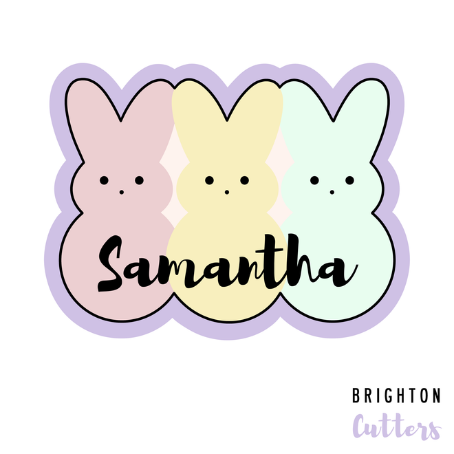 3 Bunnies Cookie Cutter