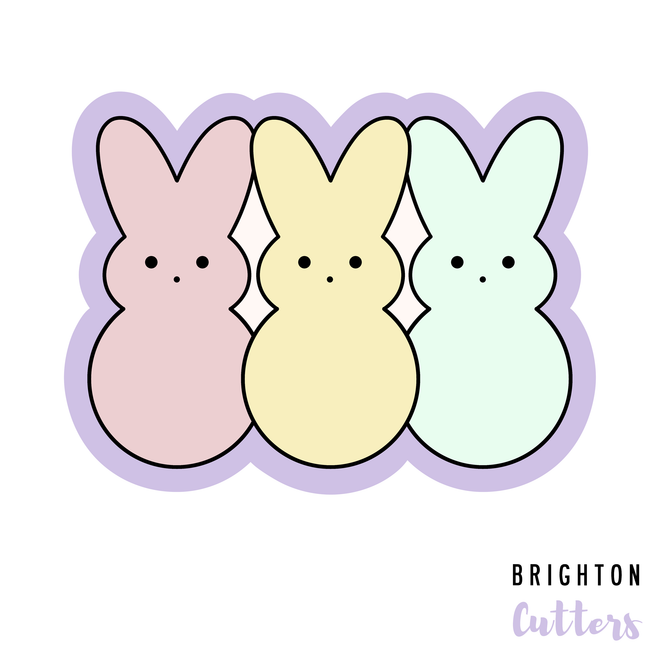 3 Bunnies Cookie Cutter