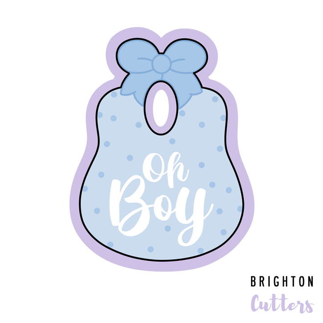Baby Bib with Bow Cookie Cutters