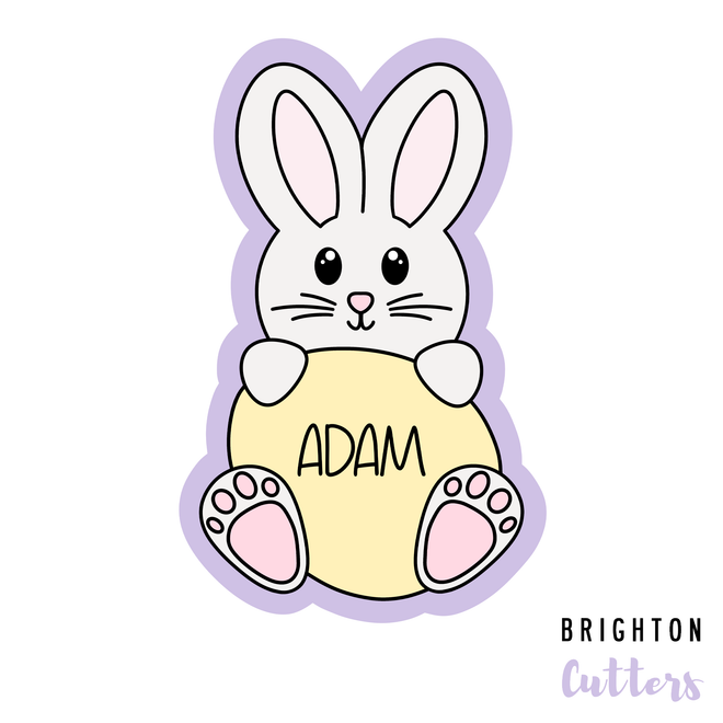 Bunny Holding Egg Cookie Cutter
