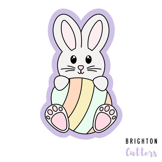 Bunny Holding Egg Cookie Cutter