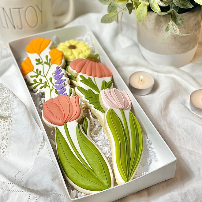 Long Stemmed Spring Flower Cookie Cutters