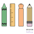 Crayon / Ruler / Highlighter / Pencil Cookie Cutter