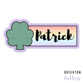 Clover Name Plaque Cookie Cutter
