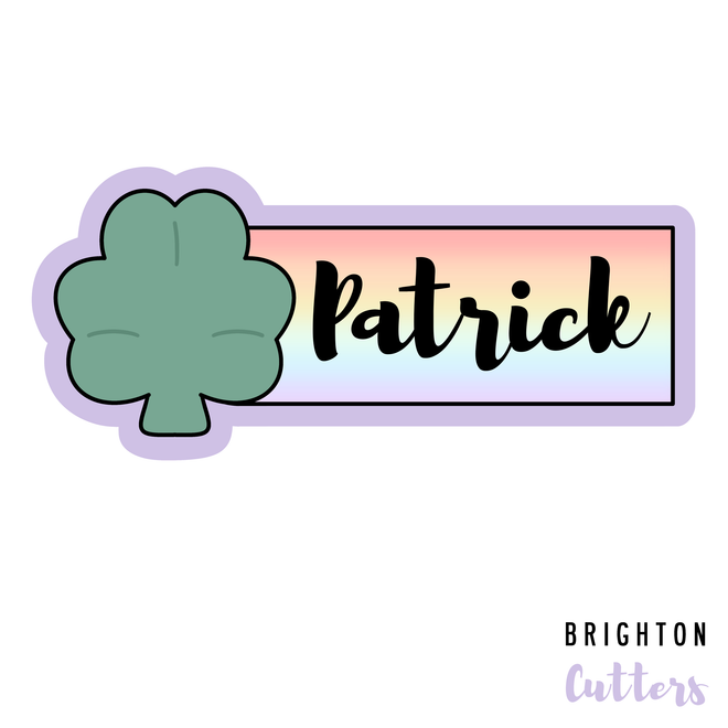 Clover Name Plaque Cookie Cutter