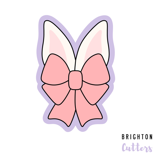 Easter Bunny Ears with Bow Cookie Cutter