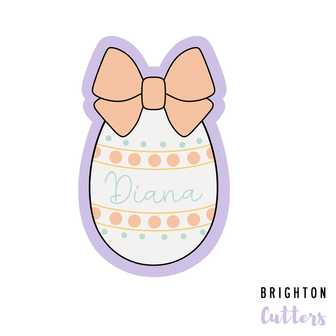 Easter Egg with Centered Bow Cookie Cutter