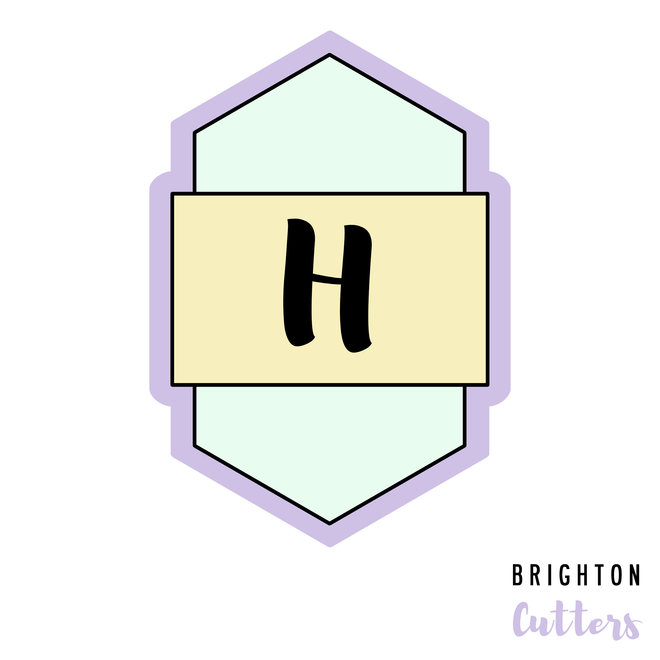 Elongated Hexagon Plaque Cookie Cutter