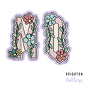 Floral MOM Letter Cookie Cutter Set