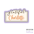 Grateful Place Card Cookie Cutter