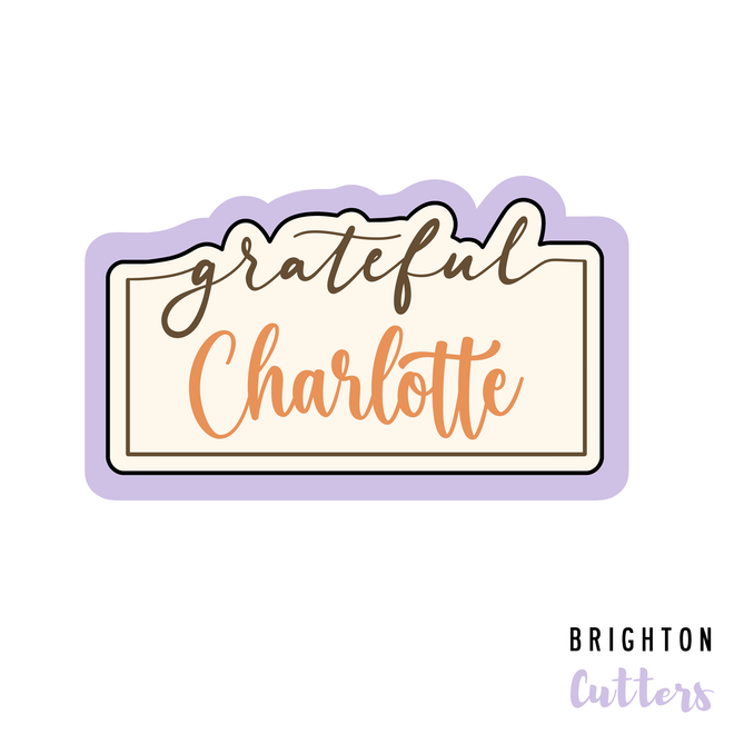 Grateful Place Card Cookie Cutter