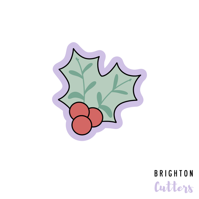 Holly Berry Cluster Cookie Cutter