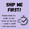 RUSH PROCESSING (Important: view Details before purchase)