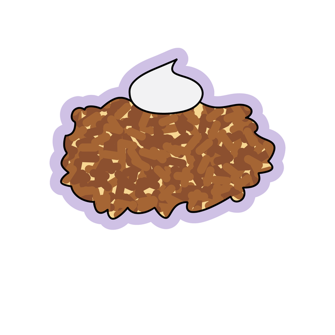 Latke with Sour Cream Cookie Cutter