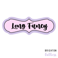 Long Fancy Plaque Cookie Cutter