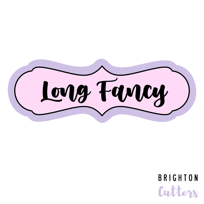 Long Fancy Plaque Cookie Cutter