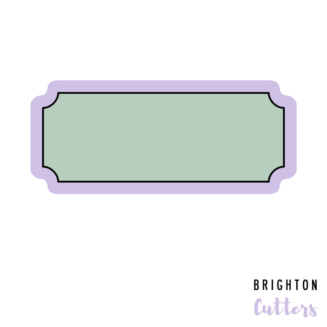 Long Notched Rectangle Cookie Cutter