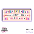 Friendship Bracelet Cookie Cutter for Miss Cookie Packaging's Friendship Bracelet Valentines Backer