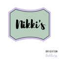 Nikki's Plaque Cookie Cutter