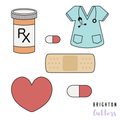 Nurse Collection Cookie Cutters - Nurse Appreciation Week Cookie Cutters
