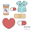 Nurse Mini Cookie Cutter Collection - Nurse Appreciation Week Cookie Cutters