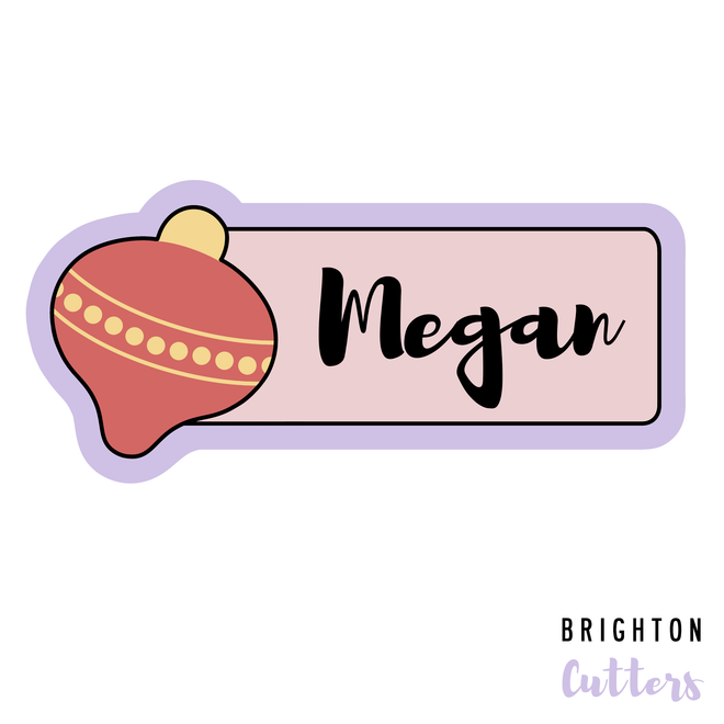 Ornament Name Plaque Cookie Cutter