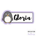 Penguin Name Plaque Cookie Cutter
