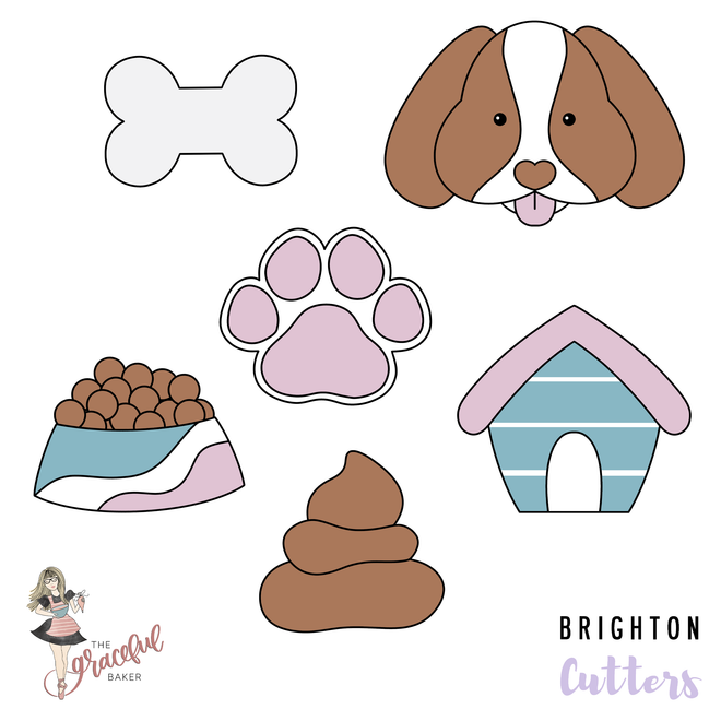 The Graceful Baker's Beginner Dog Workshop Cookie Cutters