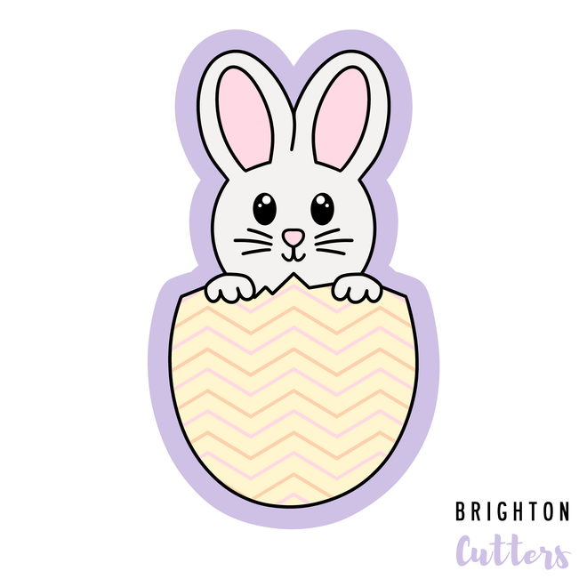 Bunny Coming out of Egg Cookie Cutter