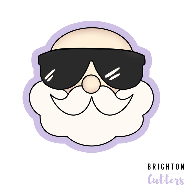 Santa in Sunglasses Cookie Cutter