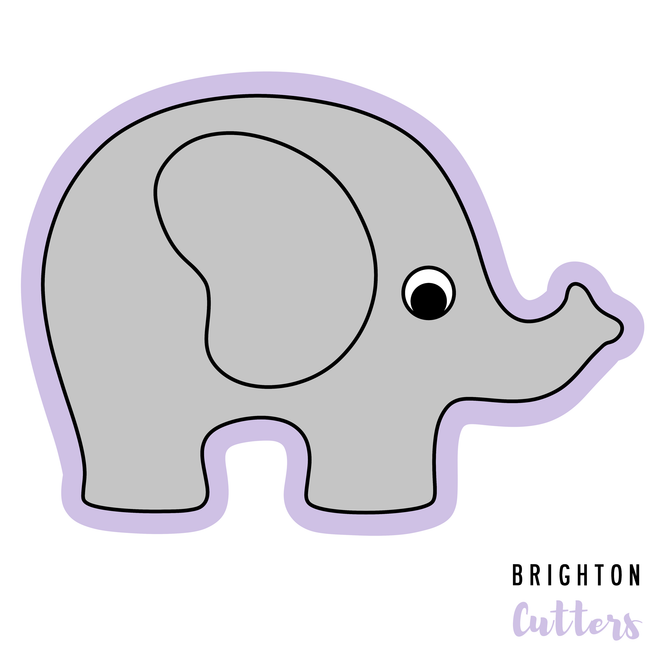 Simple Elephant Cookie Cutter