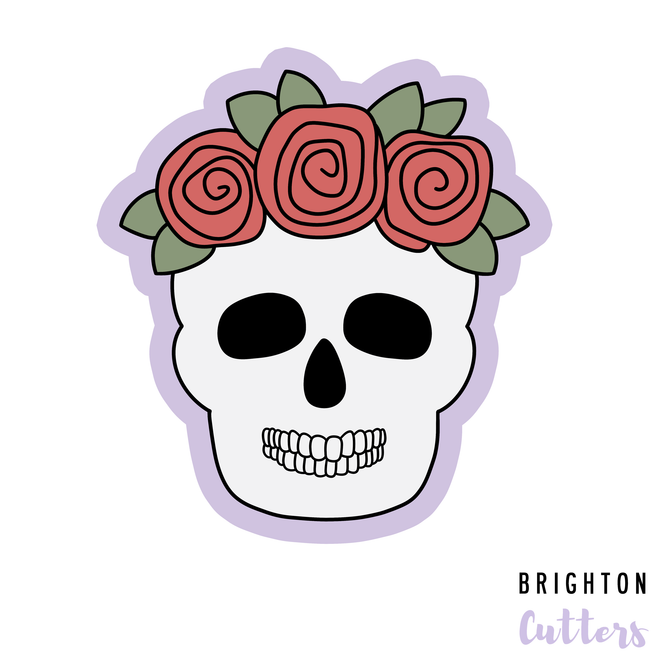 Floral Skull Cookie Cutter
