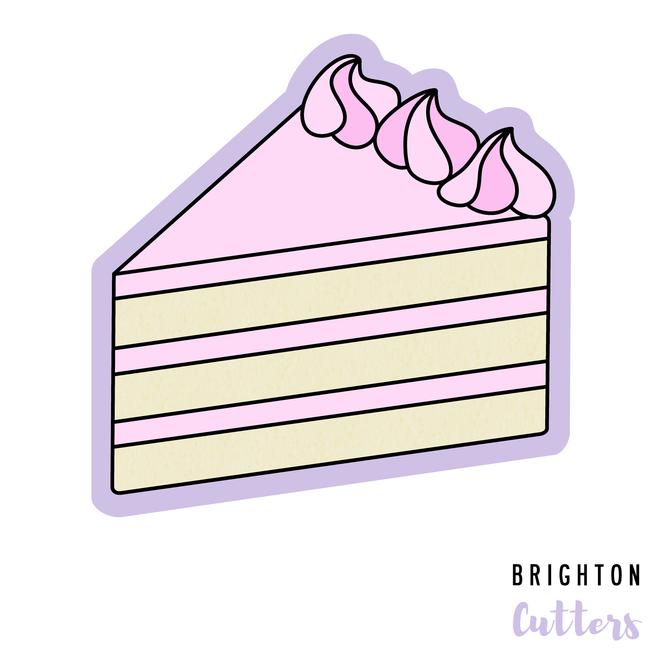 Slice of Cake with Frosting Cookie Cutter