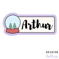 Snow Globe Name Plaque Cookie Cutter