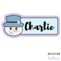 Snowman Name Plaque Cookie Cutter