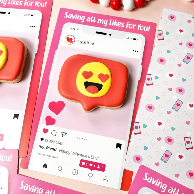 Social Media Like Cookie Cutter for Miss Cookie Packaging’s Saving All My Likes Greaseproof Backer