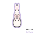 Skinny Easter Bunny with Bow Cookie Cutter