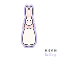 Skinny Easter Bunny with Bow Cookie Cutter