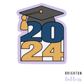 Tall Grad Year Plaque Cookie Cutter