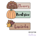 Pumpkin Name Plaque Cookie Cutter