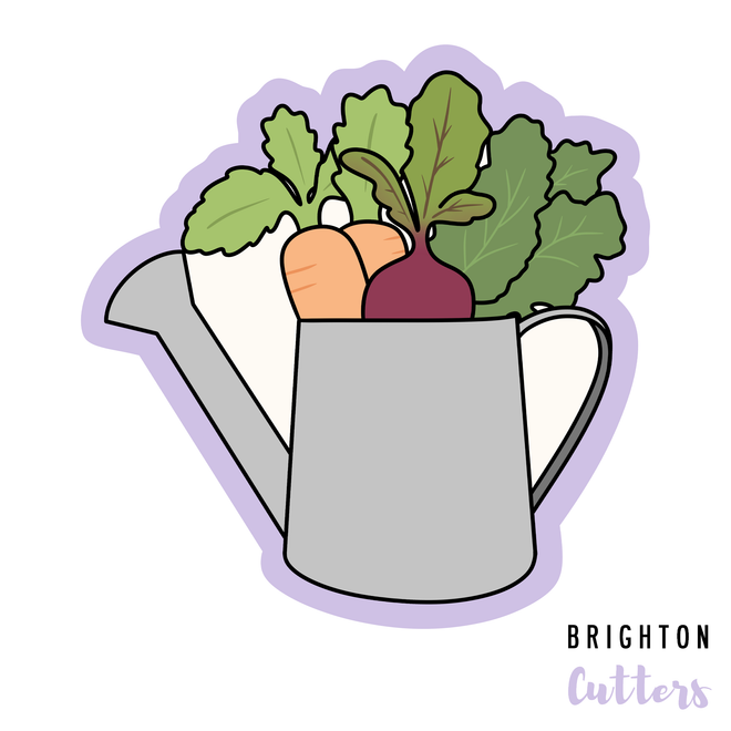 Watering Can with Veggies