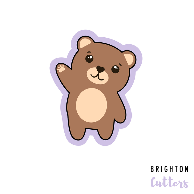 Waving Teddy Bear Cookie Cutter