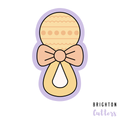 Baby Rattle with Bow 1 Cookie Cutter