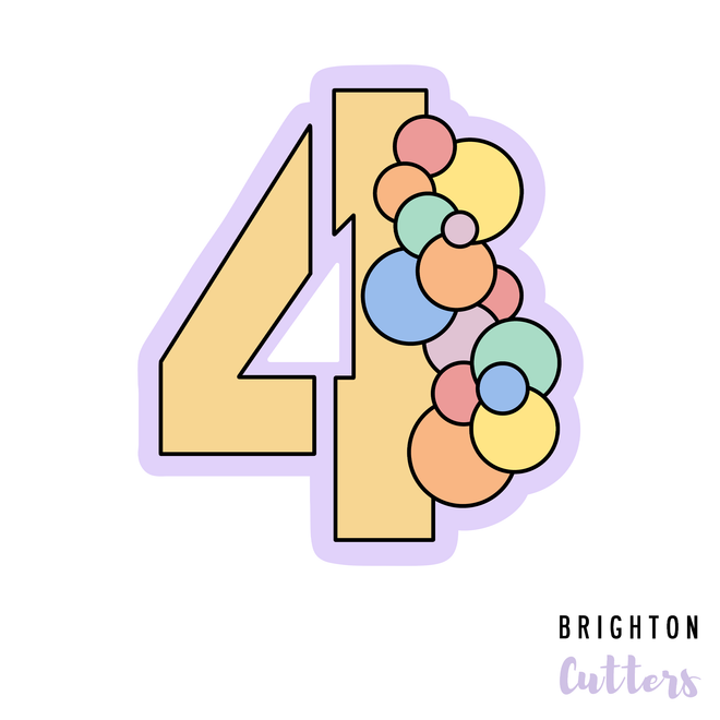 Balloon Garland Number Cookie Cutters