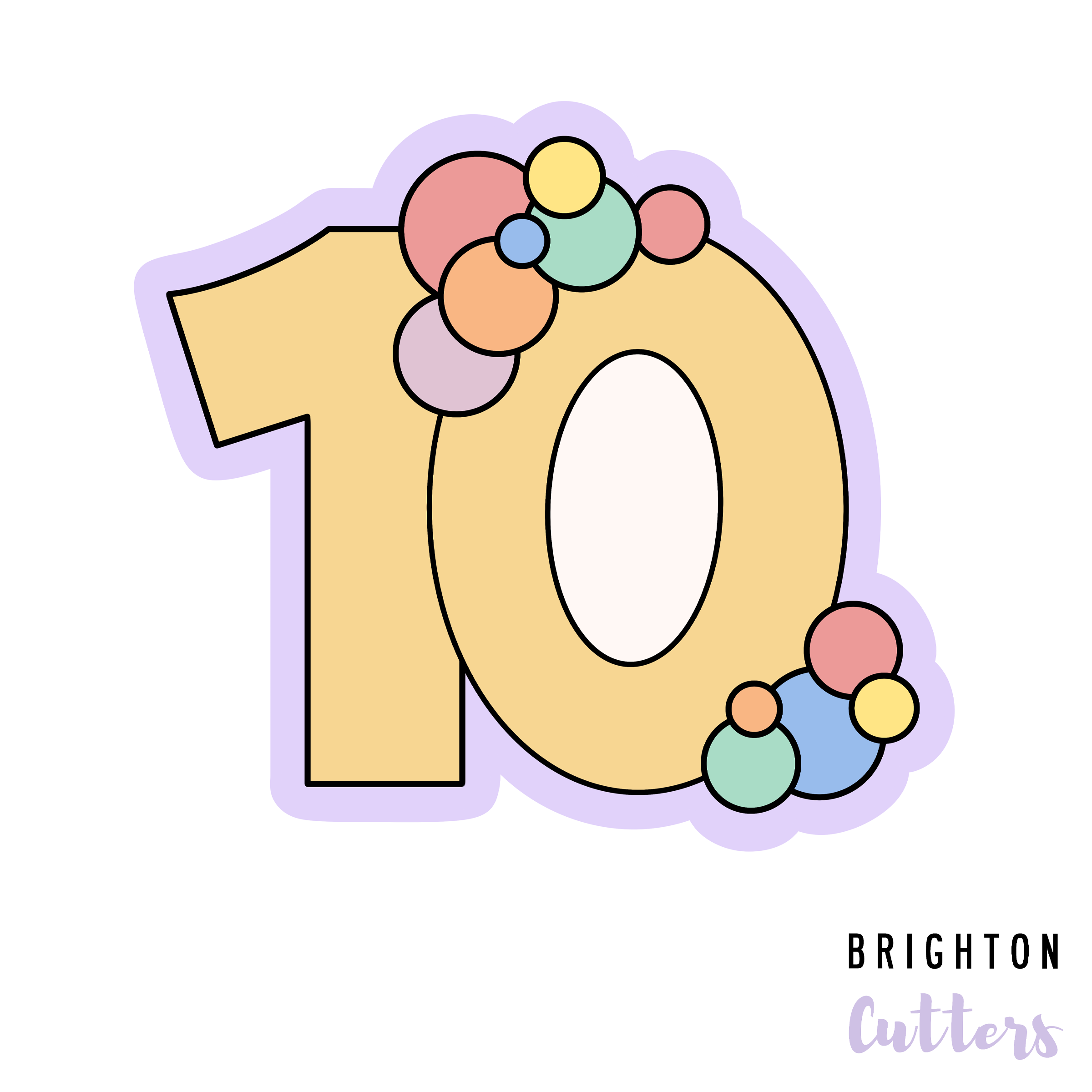 10 Stickers Balloons Printable cutting PNG