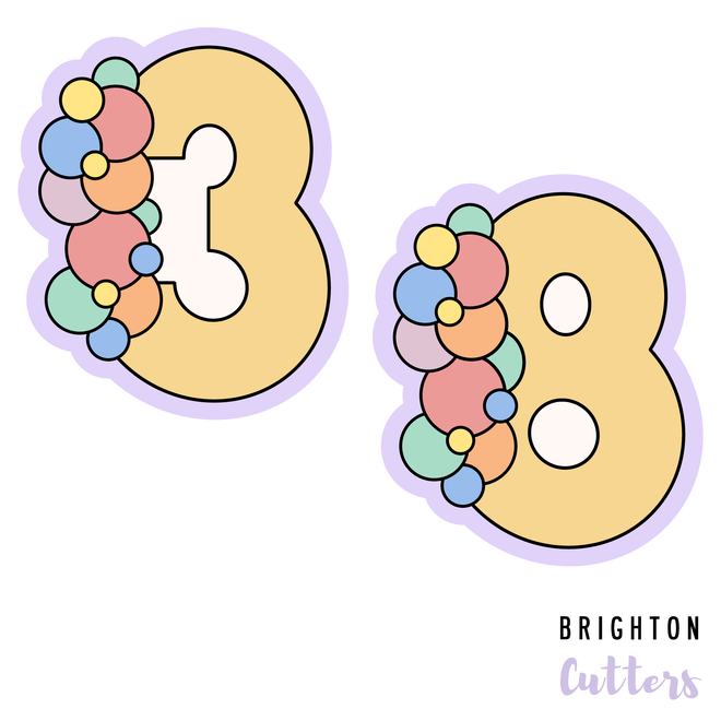 Balloon Garland Number Cookie Cutters