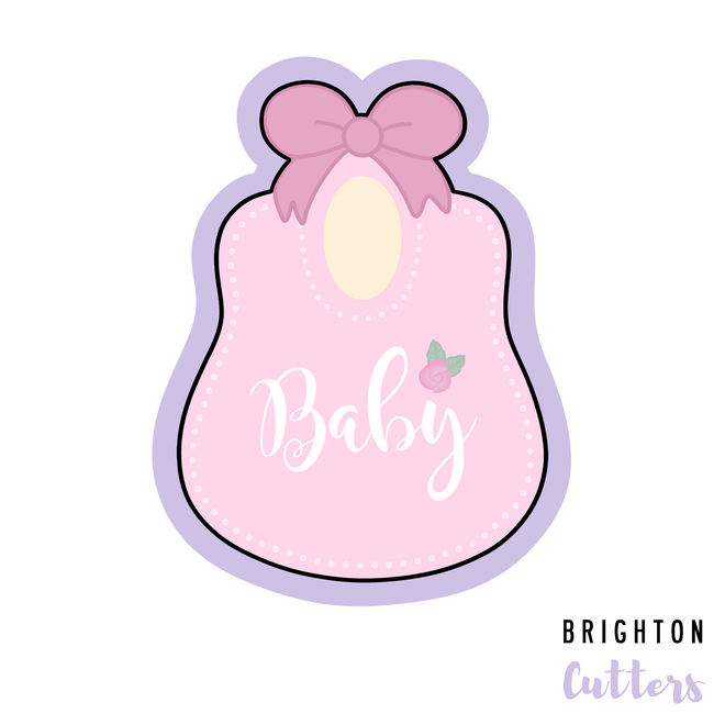 Baby Bib with Bow Cookie Cutters