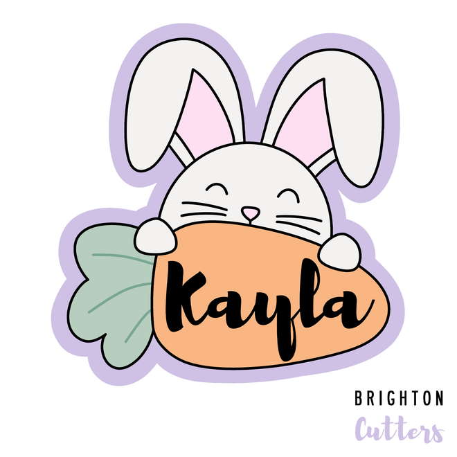 Bunny Holding Carrot Cookie Cutter