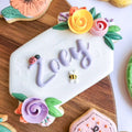Floral Elongated Hexagon Cookie Cutter
