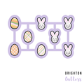 Tiny Bunny and Egg Tic Tac Toe Multi-Cutter and Dough Popper